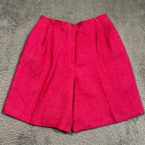 Harve Benard by Benard Holtzman Linen Shorts Women's 10 29x8 Pink‎ Lined